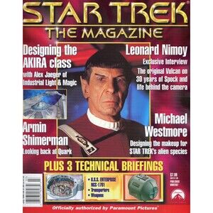 Star Trek The Magazine July 1999 Leonard Nimoy Michael Westmore Akira RARE C9